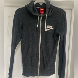 Heathered grey Nike Zip up